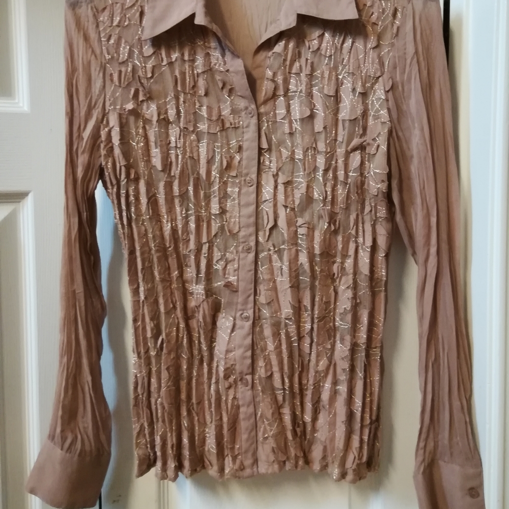 Claudia Richard Button Down Shirt Size M